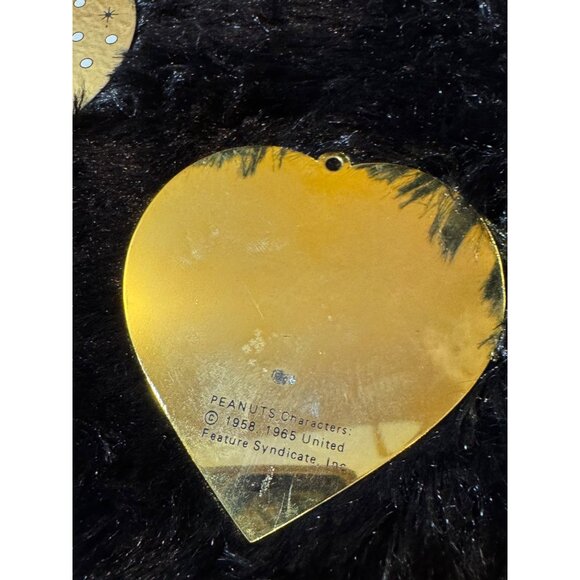 Vintage PEANUTS Christmas Ornament Brass1950 to 1965 Round Heart Shape - Picture 8 of 14
